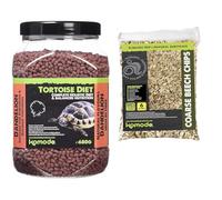 Komodo Tortoise Care Bundle - Complete Holistic Dandelion Diet 680g + Coarse Beech Chips Substrate 6L