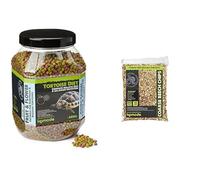 Komodo Tortoise Care Bundle - Complete Holistic Diet Fruit & Flower 680g + Coarse Beech Chips Substrate 12L