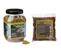 Komodo Tortoise Care Bundle - Complete Holistic Diet Fruit & Flower 680g + Habitat Moss 3L