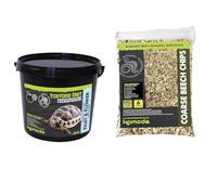 Komodo Tortoise Care Bundle - Complete Holistic Fruit & Flower Diet 2kg + Coarse Beech Chips Substrate 6L