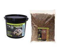 Komodo Tortoise Care Bundle - Complete Holistic Fruit & Flower Diet 2kg + Coconut Terrain Substrate 12L
