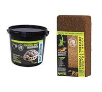 Komodo Tortoise Care Bundle - Complete Holistic Fruit & Flower Diet 2kg + Tropical Terrain Compact Brick Substrate 64g