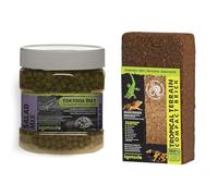 Komodo Tortoise Care Bundle - Complete Holistic Salad Mix Diet 680g + Tropical Terrain Compact Brick Substrate 64g