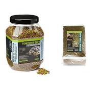 Komodo Tortoise Care Bundle - Complete Holistic Tortoise Diet Fruit & Flower 680g + Straw Terrain Reptile Bedding 12L