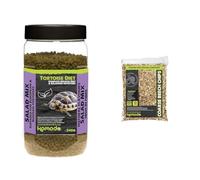 Komodo Tortoise Care Bundle - Complete Holistic Tortoise Diet Salad Mix 340g + Coarse Beech Chips Substrate 12L, Balanced Nutrition & Natural Habitat Setup for Reptiles