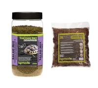 Komodo Tortoise Care Bundle - Complete Holistic Tortoise Diet Salad Mix 340g + Habitat Moss 3L, Balanced Nutrition & Natural Habitat Setup for Reptiles