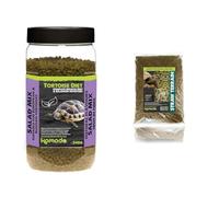 Komodo Tortoise Care Bundle - Complete Holistic Tortoise Diet Salad Mix 340g + Straw Terrain Substrate 12L, Balanced Nutrition & Natural Habitat Setup for Reptiles