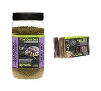 Komodo Tortoise Care Bundle - Complete Holistic Tortoise Diet Salad Mix 340g Tub + Flexi Stix Small Terrarium Decor (240g), Natural Habitat for Reptiles, Amphibians & Invertebrates