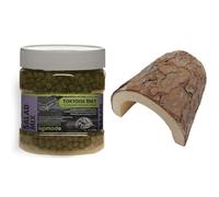 Komodo Tortoise Care Bundle - Complete Holistic Tortoise Diet Salad Mix 680g + Wooden Hide Large, Balanced Nutrition & Natural Habitat Setup for Reptiles