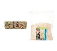 Komodo Tortoise Care Bundle - Vegetable Snack Bar Treat + Aspen Bed Terrain Substrate 12L, High-Fibre Complementary Diet & Natural Habitat Setup for Reptiles