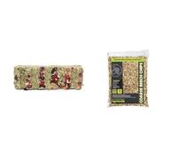 Komodo Tortoise Care Bundle - Vegetable Snack Bar Treat + Coarse Beech Chips Substrate 12L, High-Fibre Complementary Diet & Natural Habitat Setup for Reptiles