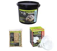 Komodo Tortoise Diet Fruit & Flower 2kg + Beech Chips 12L + Solar D3 UV 80W