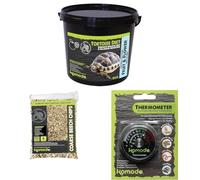 Komodo Tortoise Diet Fruit & Flower 2kg + Beech Chips 6L + Analog Thermometer