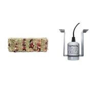 Komodo Tortoise Vegetable Snack Bar + Komodo Ceramic Lamp Fixture with Mounting Bracket | High-Fibre Complementary Treat & Durable Heat-Resistant Lighting Fixture Bundle for Tortoises