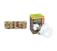 Komodo Tortoise Vegetable Snack Bar + Komodo Solar D3 UV Basking Bulb 80W | Healthy Complementary Treat & Essential UV Lighting Bundle for Tortoises
