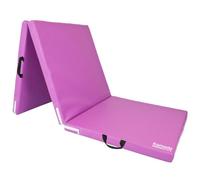 Komodo Tri Folding Yoga Mat 6ft Padded Pilates Floor (Purple)