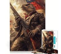 Komodo Warrior Leading Revolution Jigsaw Puzzle for Adults 1000 Pieces Logic Fun Clear Hue Playful Challenge Santa Present (38x52cm)