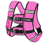 Komodo Weighted Vest Neoprene Cardio Running Workout Weight Clothing with Reflective Straps (Pink, 10kg)
