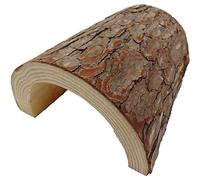Komodo Wooden Hide in Brown for Reptiles Cave Nesting Habitat Safe Durable Natural Looking Easy Clean Sheltered Hideout - XL