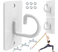KOMOHOM Resistance Band Wall Anchor,Workout Wall Mount Anchor,Exercise Band Hook,White Workout Band Holder for Home Gym Workout Equipment Accessories,Band Wall Mounts for Workout Band (3PCS)