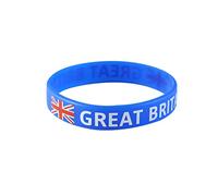 Komonee 1 x Great Britain Blue Union Jack Silicone Wristbands