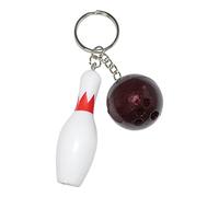 Komonee 10-Pin Bowling Keychain Tenpin Ball Key Ring Skittles Key Chain Novelty Sport Keyring