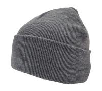 Komonee 10 x Beanie Hat Plain Grey Soft Comfortable Casual for Men Women Warm Knitted Winter Woolly Skully Ski Headwear