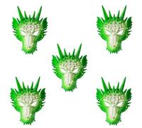 Komonee 10 x Dragon Green Mask Adult Halloween Drake Lizard Costume Party Unisex Fancy Dress Outfit
