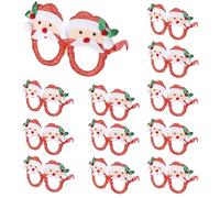 Komonee 12 x Christmas Novelty Glasses Sunglasses | Xmas Costume Eyewear Fancy Dress Up | Funny Festive Party Favours for Holiday Celebrations & Photo Booth Props for All Ages Santa Claus