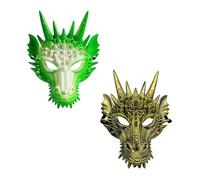 Komonee 2 x Dragon Mask Halloween Adult Drake Lizard Costume Party Game Unisex Fancy Dress Up GOT Outfit Dungeons Thrones