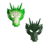 Komonee 2 x Dragon Mask Halloween Adult Drake Lizard Costume Party Game Unisex Fancy Dress Up Outfit Dungeons Thrones