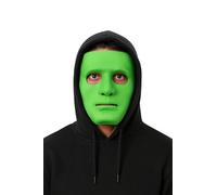 Komonee 2 x Halloween Mask Plain Green Costume Adult Outfit Scary Spooky Horror Party Face Fancy Dress Cosplay For Men Women