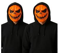 Komonee 2 x Halloween Mask Pumpkin Head Costume Adult Outfit Scary Spooky Horror Party Face Fancy Dress Cosplay For Men Women (HM20)