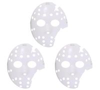 Komonee 3 x Halloween Mask Jason Hockey White Costume Adult Outfit Scary Spooky Horror Party Face Fancy Dress Cosplay For Men Women (HM23)