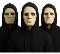 Komonee 3 x Halloween Mask Plain White Costume Adult Outfit Scary Spooky Horror Party Face Fancy Dress Cosplay For Men Women