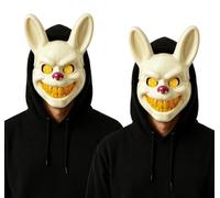 Komonee 3 x Rabbit White Mask Adult Halloween Costume Party Unisex Fancy Dress Outfit