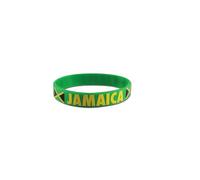 Komonee 5 x Jamaica Green Caribbean Cup Sports Event Football Country National Flag Silicone Wristbands