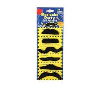 Komonee 6 x Fake Moustache Black Halloween Mustache For Fancy Dress Up Costume Hair Accessory Outfit Novelty Joke