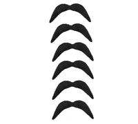 Komonee 6 x Mexican Moustache Black Halloween Bandit Mustache For Fancy Dress Up Costume Fake Hair Accessory Outfit Novelty Joke