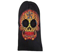 Komonee Balaclava Sugar Skull Ski Face Mexican Knitted Mask Neck Warmer for Cycling Motorcycle Unisex Windproof for Men and Women One Size Breathable for Cold Weather
