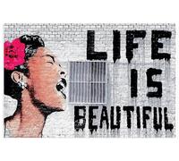 Komonee Banksy Life Is Beautiful Mural Street Art Graffiti Wall Print Picture Modern Artwork Large Poster A2 Size