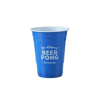 Komonee Beer Pong 16oz 500ml Wide Rimmed American Blue Party Cups 6pcs USA Adult Drinking Game Olympics Re-usable Novelty Plastic Drink Strong Glass