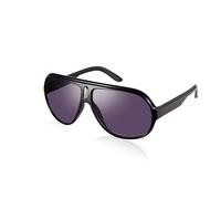 Komonee Billionaire Sunglasses Black Thick Frame Flight Style Classic UV400 Sun Shades Protection Unisex