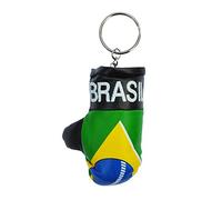 Komonee Brazil Boxing Gloves Purple Key Chain Novelty Key Ring Fighting Keychain Boxer Mitts Keyring