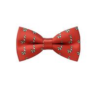 Komonee Christmas Bow Tie for Men Women Red Candy Cane Pattern Novelty Xmas Accessory Funny Festive Neckwear for Holiday Office Parties Unisex Secret Santa Gift Idea Pre-Tied Adjustable Neck Strap