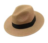Komonee Classic Panama Fedora Straw Sun Hat for Men and Women - Elegant Summer Beach Hat for Sailing and Boating - Lightweight Breathable Paper Straw Sun Protection for Travel, Holidays and Vacation