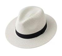 Komonee Classic Panama Fedora Straw Sun Hat for Men and Women - Elegant Summer Beach Hat for Sailing and Boating - Lightweight Breathable Paper Straw Sun Protection for Travel, Holidays and Vacation