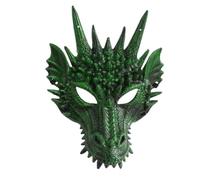 Komonee Dragon Solid Green Mask Halloween Adult Drake Lizard Costume Party Game Unisex Fancy Dress Up GOT Outfit Dungeons Thrones