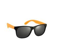 Komonee Drifter Black and Orange Sunglasses Set With Zip Case and Cleaning Cloth Classic Style Retro Sun Shades UV400 Unisex For Men Women Golf Cycling Sports Fishing