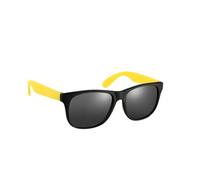 Komonee Drifter Black and Yellow Sunglasses Set With Soft Case and Cleaning Cloth Classic Style Retro Sun Shades UV400 Protection Unisex For Men Women Sports